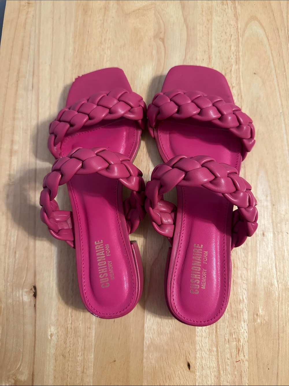 Gushionaire Braided Slide Sandals - Hot Pink